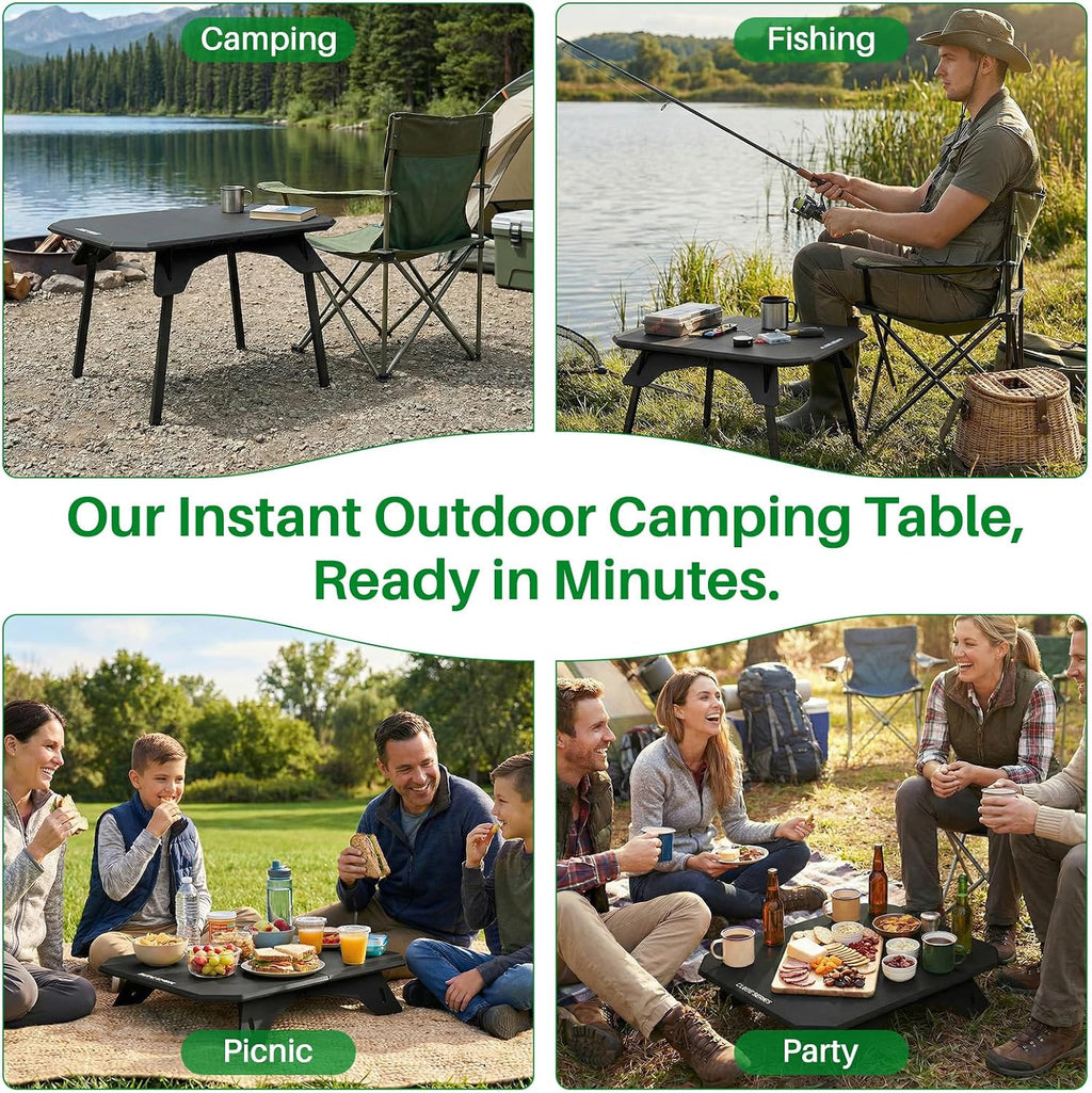 TOPCHANCES Folding Camping Table Outdoor,Ultralight Aluminum Camping Tables Multifunctional Portable Folding Table with Carrying Bag for Holiday Festival Camping Travel Picnic Grilling