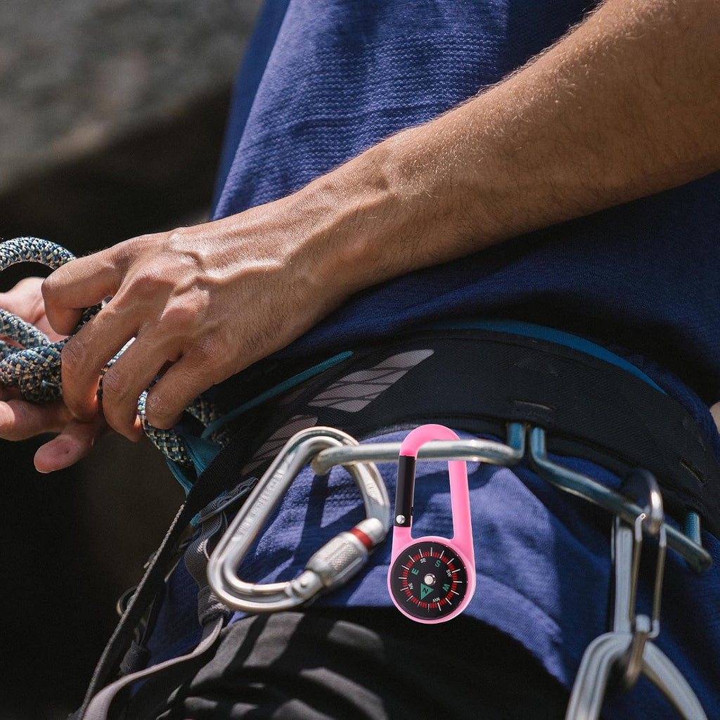 TOYANDONA 10 Pack Mini Pocket Compass with Carabiner Clip Hiking Compass for Camping Survival Outdoor Hiking Gear Keychain 2.55 X 1.14 X 0.39 in