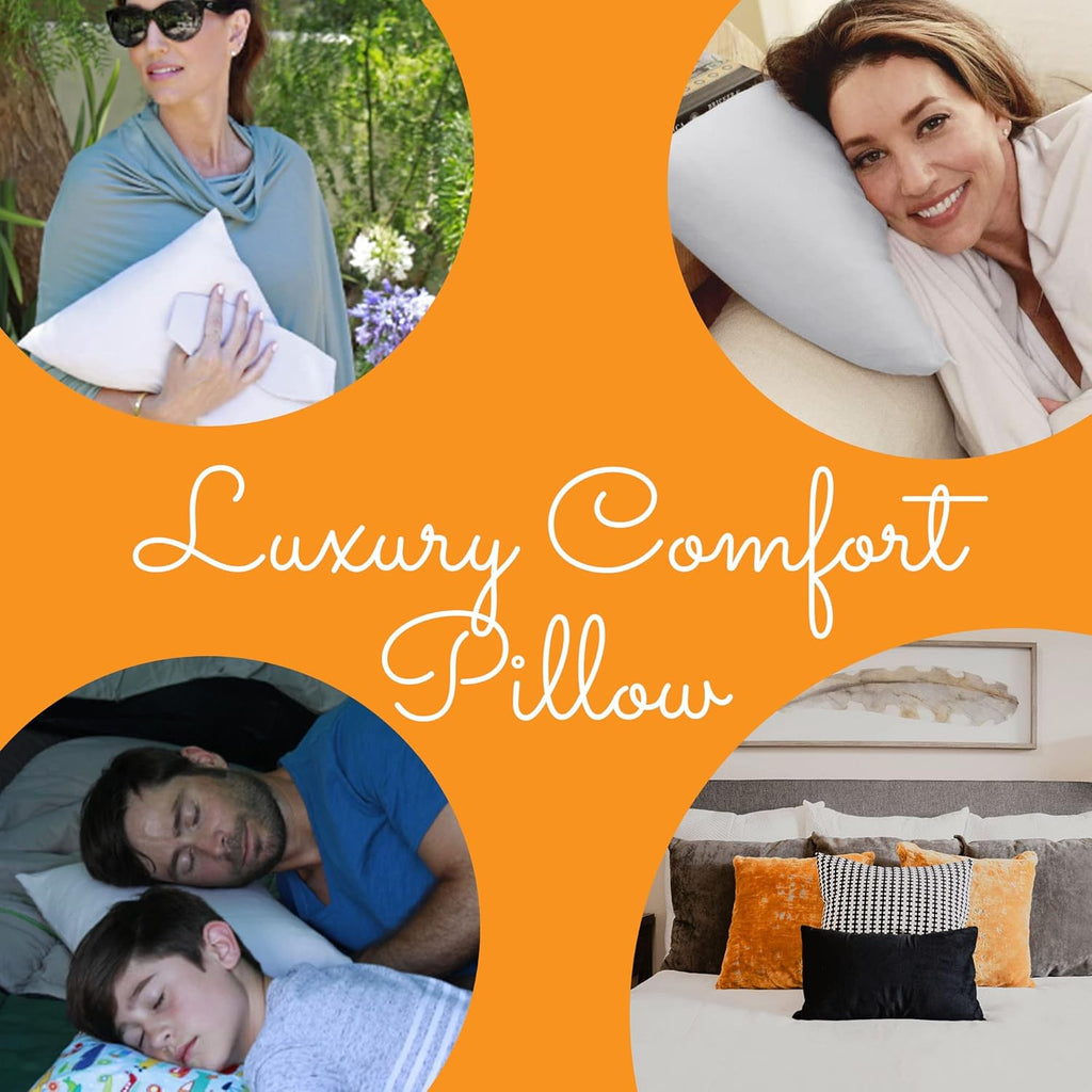 Happyluxe Travel Pillow for Airplanes | USA Made Small Pillows for Sleeping