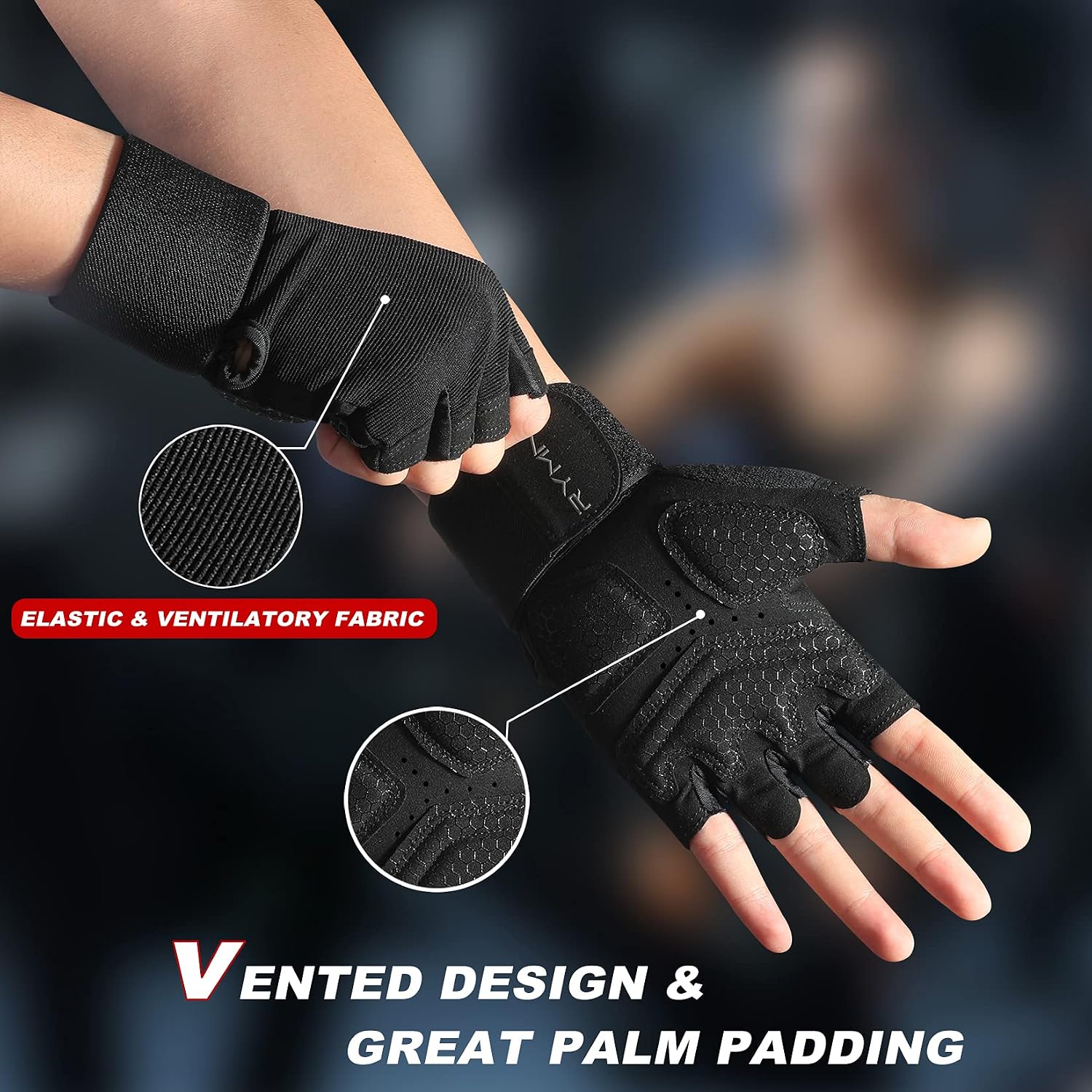 Workout Gloves for Women Men, Weight Lifting Gloves Padded, Full Palm Grip