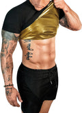FUXERT Sauna Shirt for Men Sweat Sauna Suit for Gym Exercise Compression Shirt Workout Shapewear