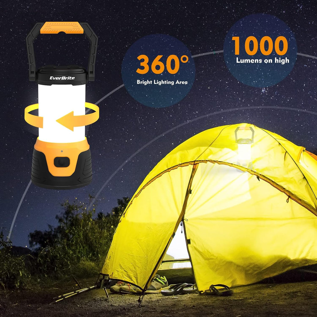 EverBrite 1000 Lumens Rechargeable LED Camping Lantern with Memory Function
