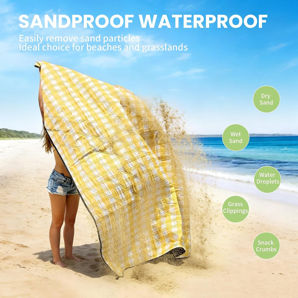 Waterproof Sandproof Beach Blanket Outdoor Picnic Mat(60"*80")