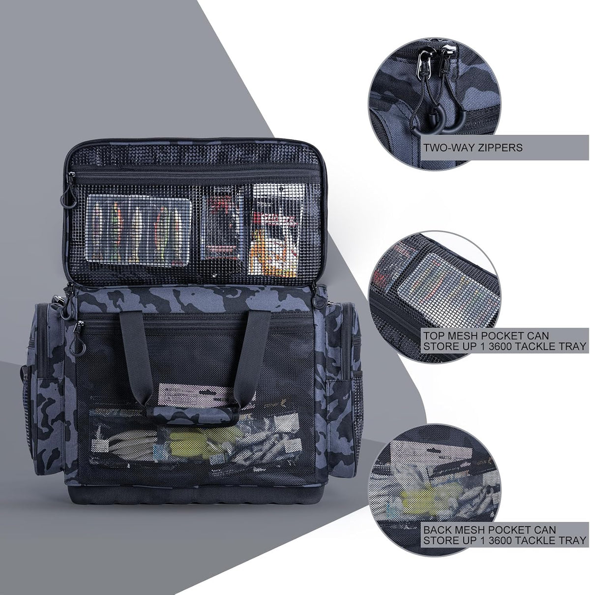 Goture Large Tackle Bag, Water Resistant Saltwater Gear Storage