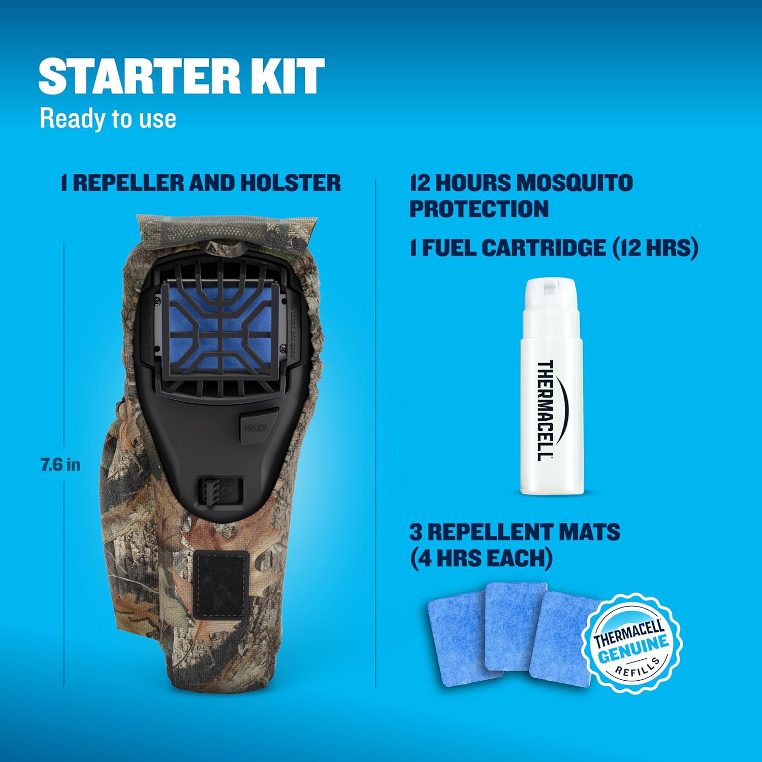 Thermacell Fuel-ZoneGuard Extreme Fuel Powered Mosquito Repeller, Hunt Pack