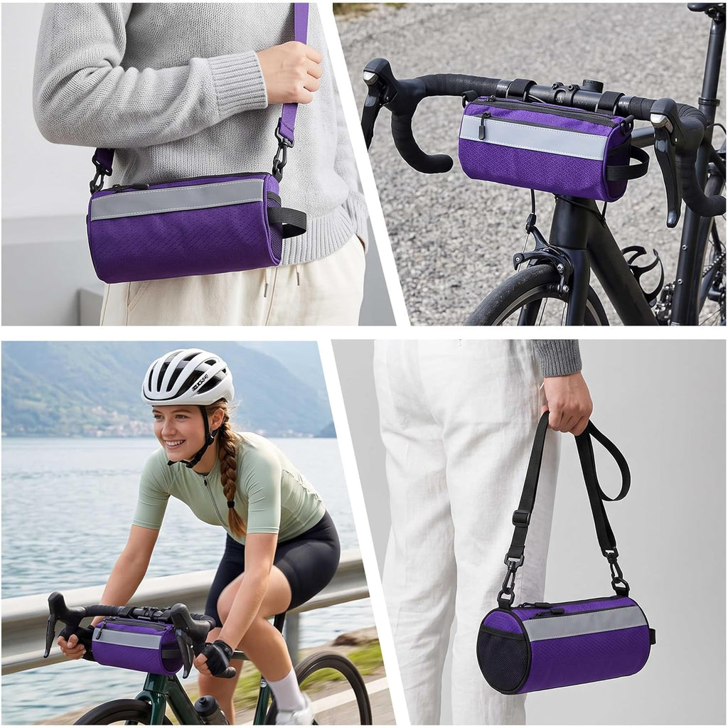 Waterproof Bike Handlebar Bag for E-bike & Bicycle 2.4L Front Storage Bag