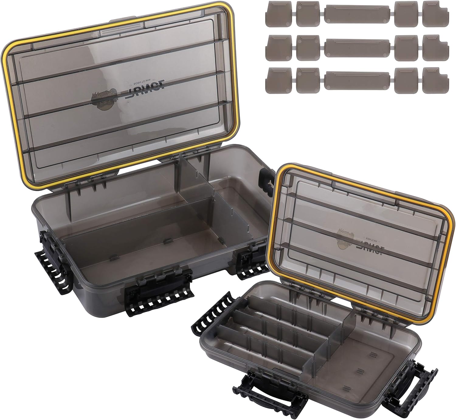 RUNCL Fishing Tackle Box, Waterproof Tray for Jigs Lures, Thicker Floating Tackle Utility Box with Adjustable Dividers, 3600/3700/Large 3700 Size