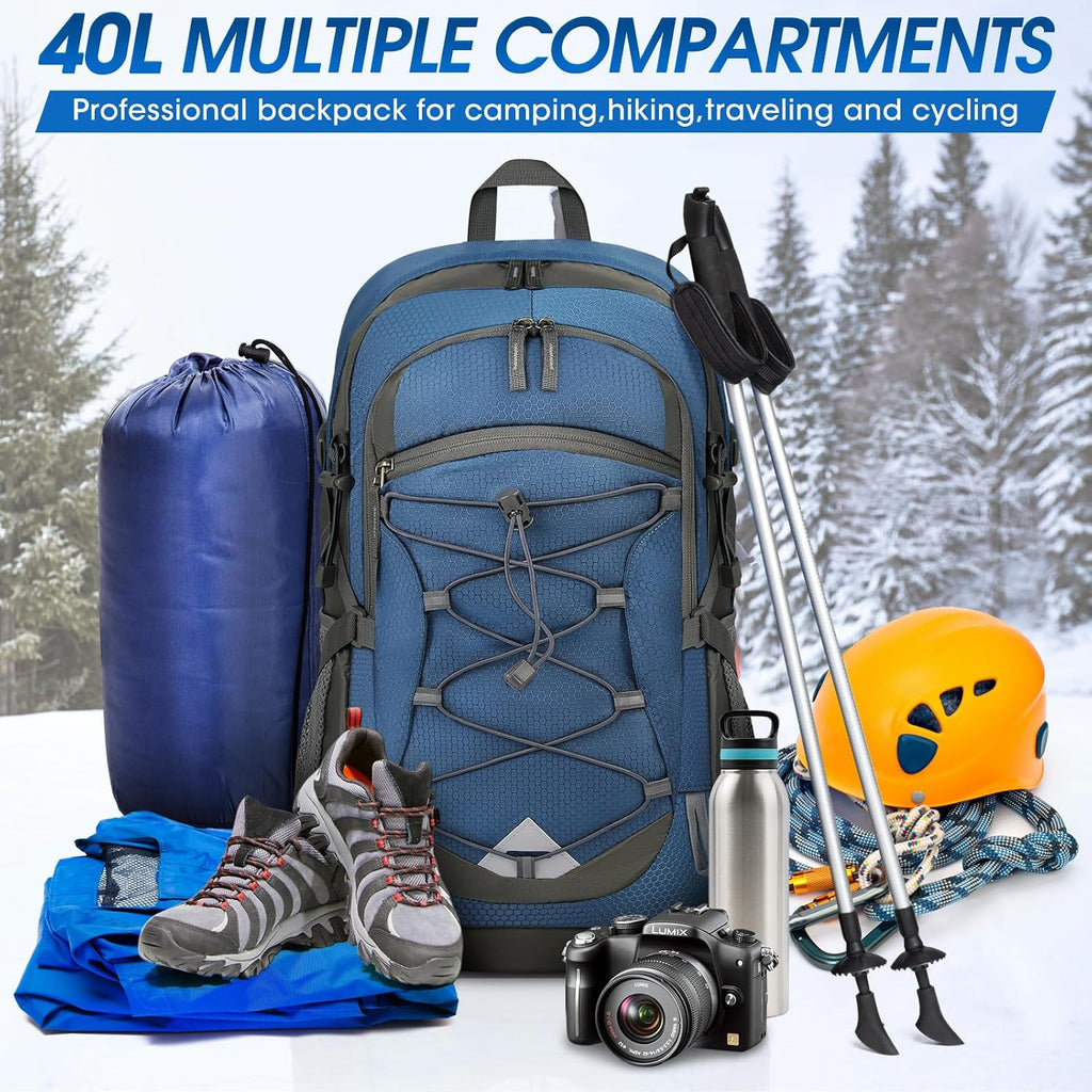 IGOLUMON Hiking Backpack 40L Packable Lightweight Camping Daypack Men Women