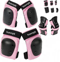 Knee and Elbow Pads Set for Women&Teens, Pink Skateboarding Protective Gear