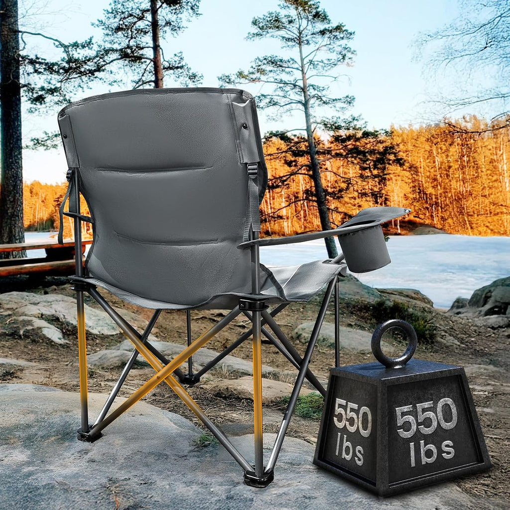TIMBER RIDGE Oversized Folding Camping Chair for Adults