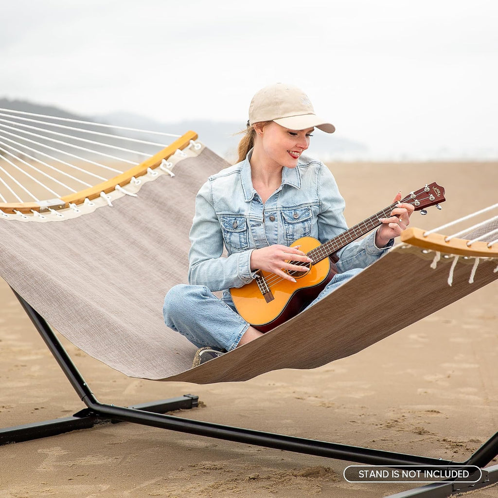 SUNCREAT Hammocks Outdoor Hammock with Spreader Bar, Coffee