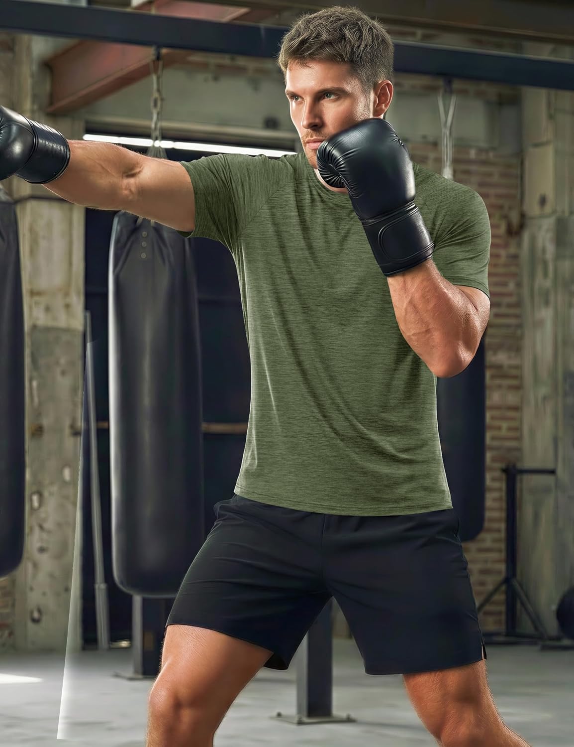 MAGCOMSEN Mens Athletic Shirts Quick Dry Short Sleeve Workout Wicking Shirt