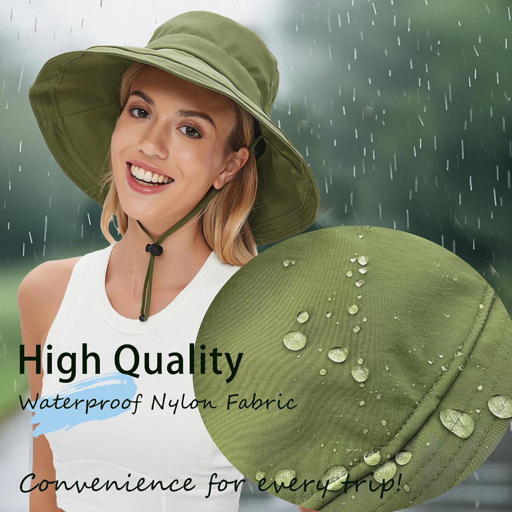 Sun Hats for Women UV Protection Wide Brim Hat with Ponytail Hole