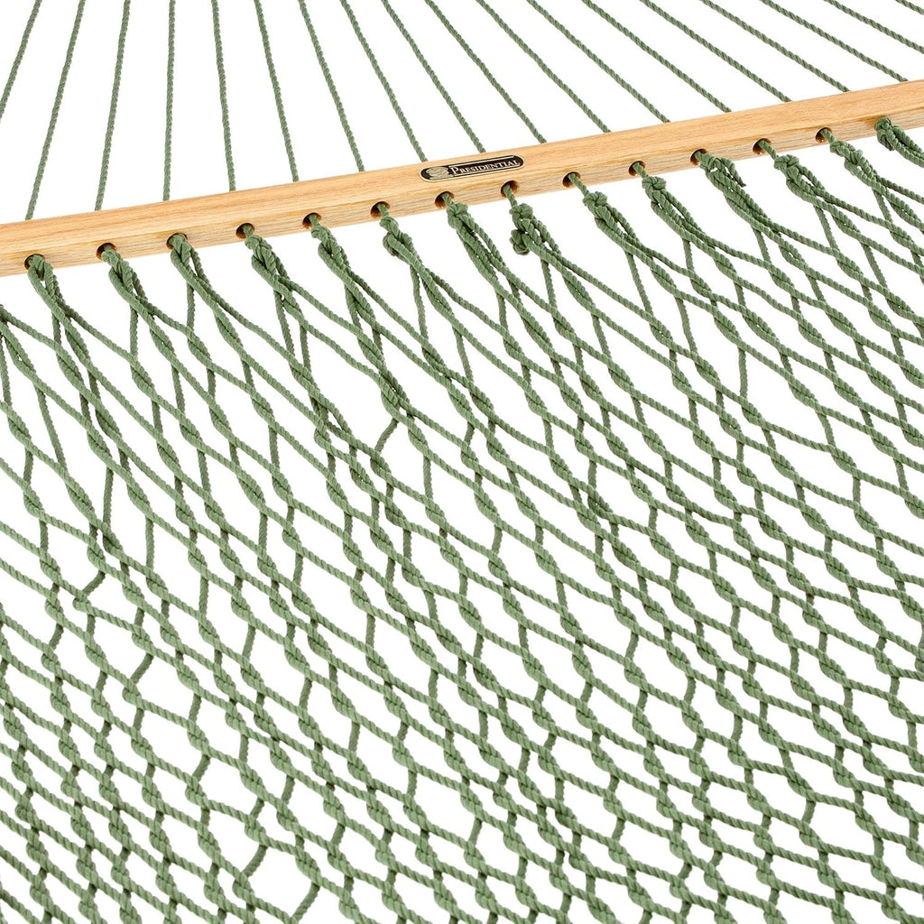 Original Pawleys Island Deluxe Meadow DuraCord Rope Hammock – 13 ft. x 65 in, 2-Person, 450 lb Capacity, Oak Spreader Bar, Zinc-Plated Hardware, Handcrafted in the USA