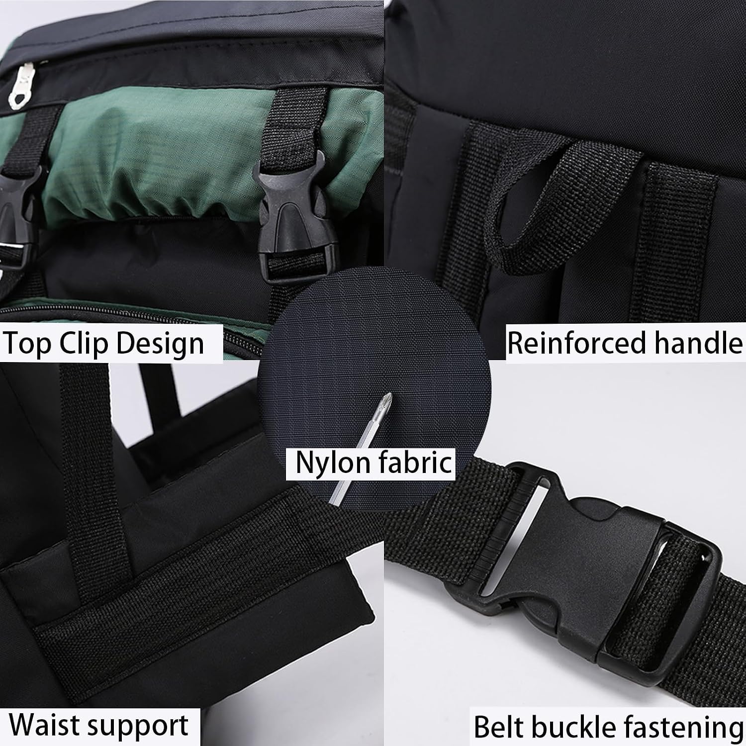 Lawaia 70L Hiking Backpack Large Camping Pack Backpacking Bag Rucking Backpacks Outdoor Trekking Travel Rucksack for Men Women-Black