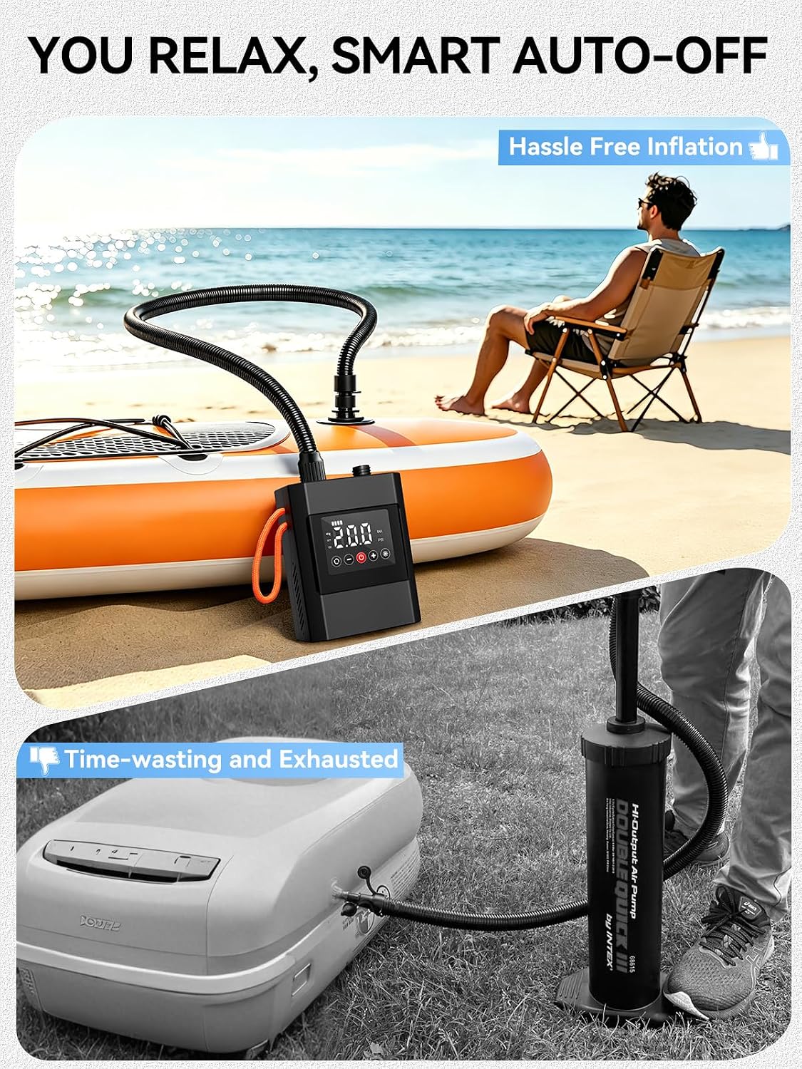 Electric Paddle Board Pump, Rechargeable SUP Air Pump