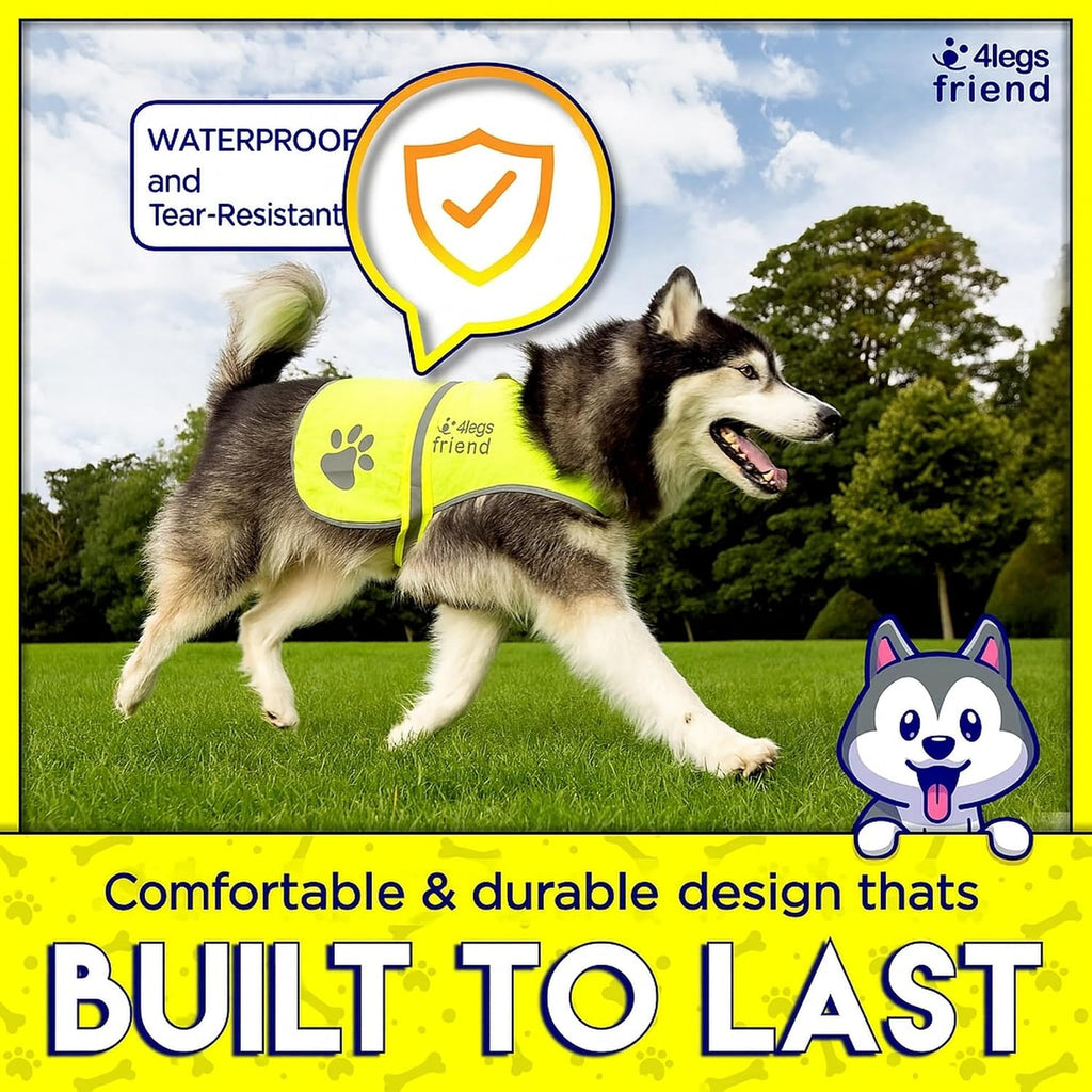 Safety Reflective Vest for Dogs - High Visibility for Outdoor Activity Day and Night, Protect Your Pet from Cars & Hunting Accidents