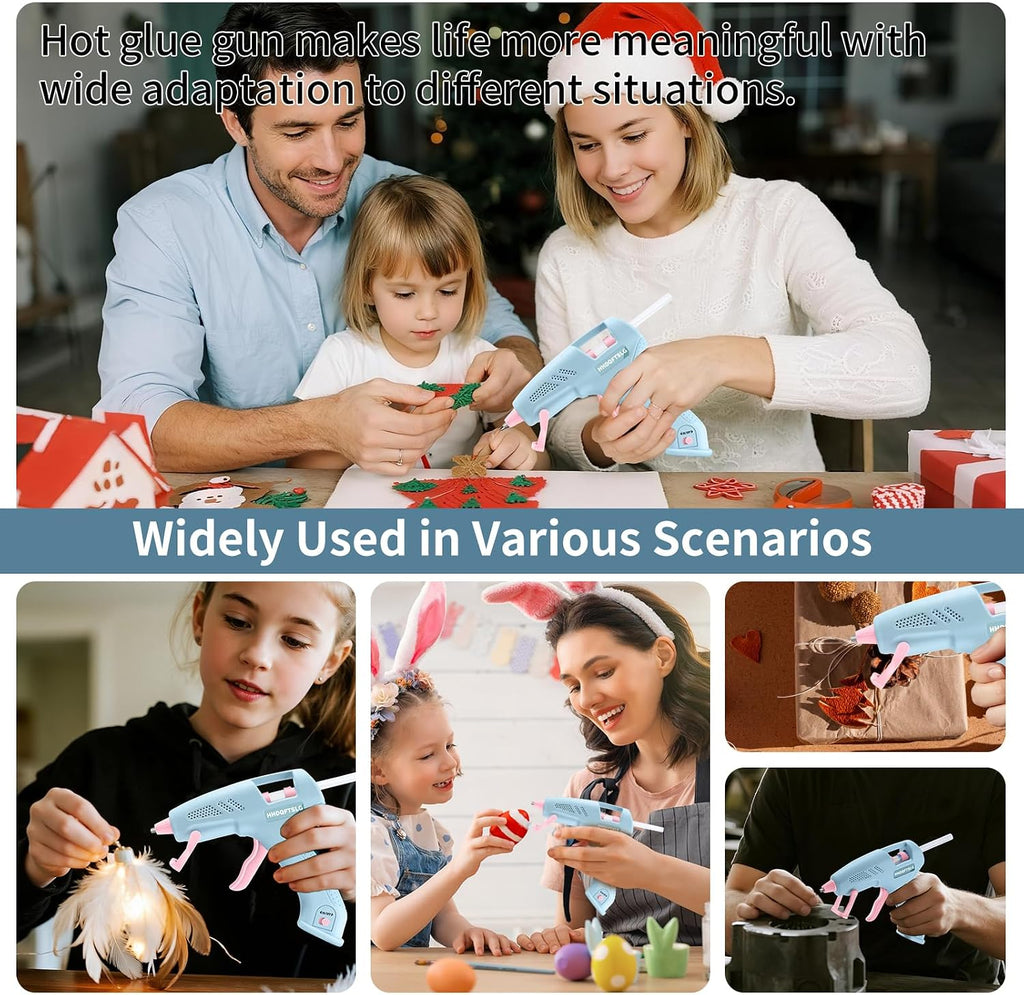 Cordless Hot Glue Gun Kit with 30 Sticks, Fast Heating 2.6Ah Rechargeable