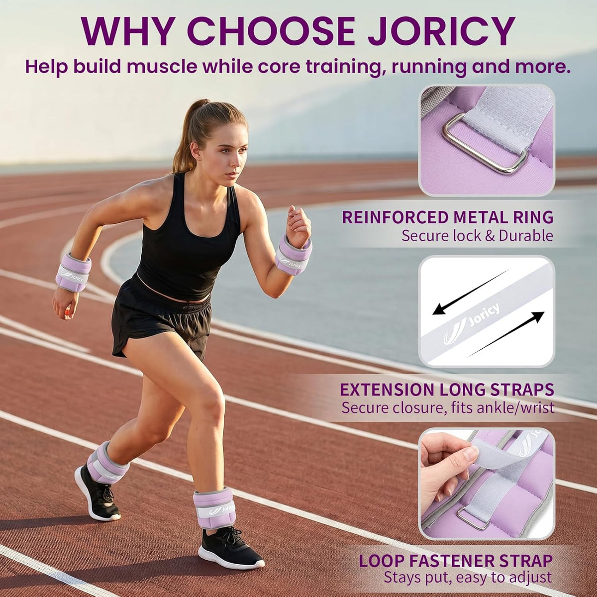 Adjustable Ankle Weights for Women Men A Pair of 1-3/4/5/6/8/10/20LBS