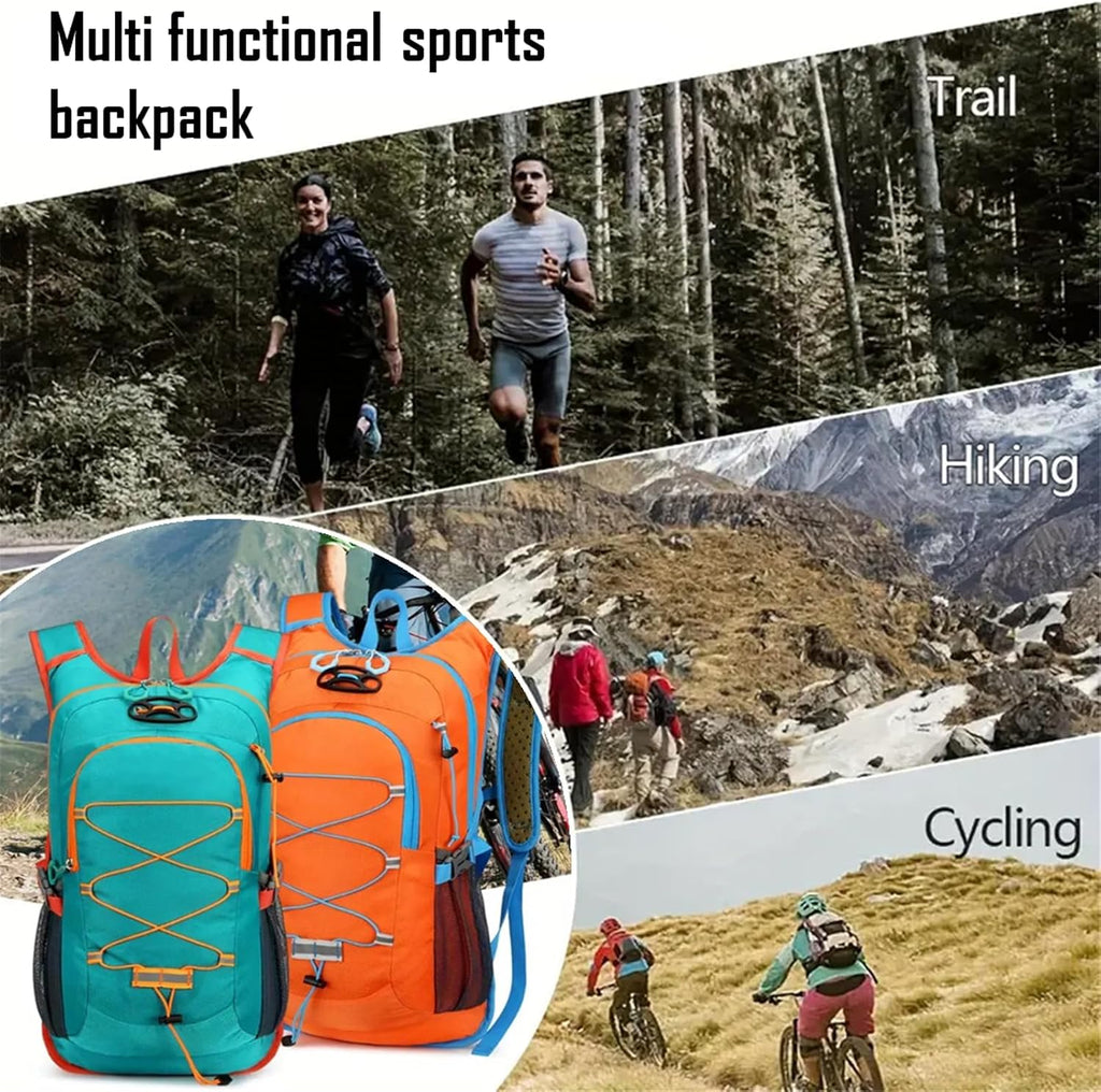 Lightweight Cycling Hydration Backpack,Large Capacity Pack for Travel,Hiking,Climbing,Skiing,Running Daypack for Men Women (Orange)