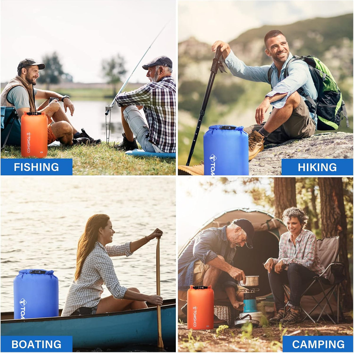 TOMSHOO 3-Pack/5-Pack Dry Bag Lightweight Waterproof