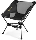 MOON LENCE Portable Camping Chair Backpacking Chair - The 4th Generation Ultralight Folding Chair - Compact, Lightweight Foldable Chairs for Hiking Mountaineering, Beach (Black-1Pack (Glod-Logo))