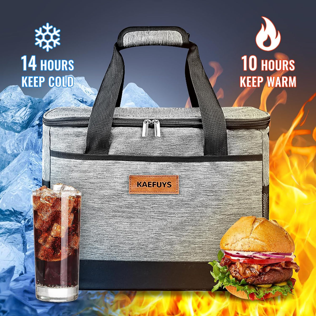 Soft Cooler Bag Insulated 30L for Men Women for Camping Travel Picnic Work