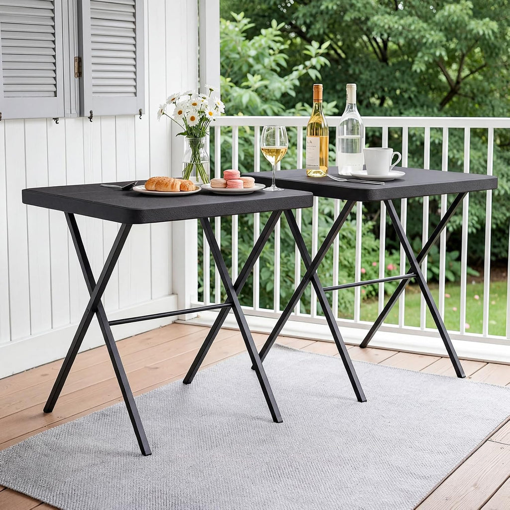 5FT Folding Table Portable Picnic Table with Metal Grid Grilling Surface, Foldable Camping Table Food Prep Station for BBQ, Patio & Beach