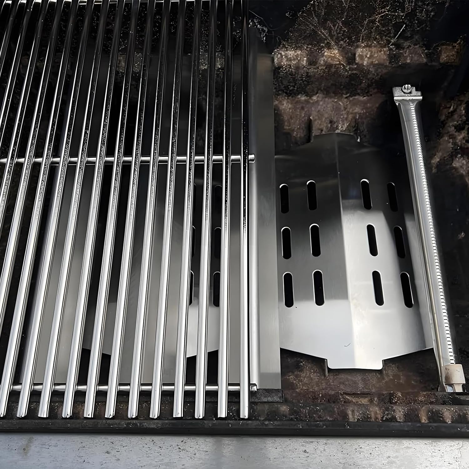 Genesis Grill Parts for Weber E310 E320 E330 EP310 EP320 EP330, 17.5” Flavorizer Bars 7620 Heat Deflector 7622 Burner Tube 62752 for Weber Genesis 300, Replacement Parts for Weber Accessories