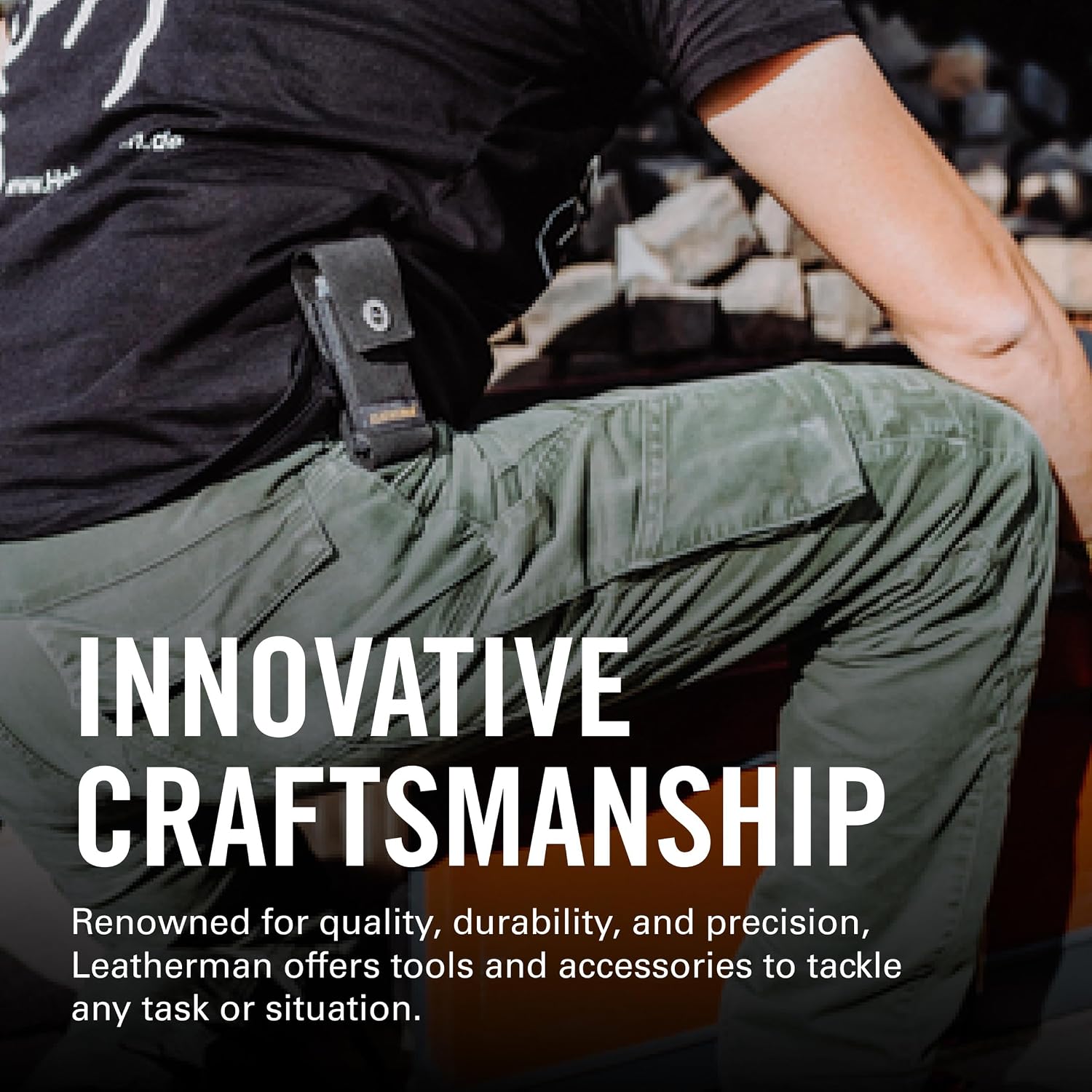 LEATHERMAN Premium Nylon Sheath, 3.25-4.5 Inch Multi-Tools, Black, Medium