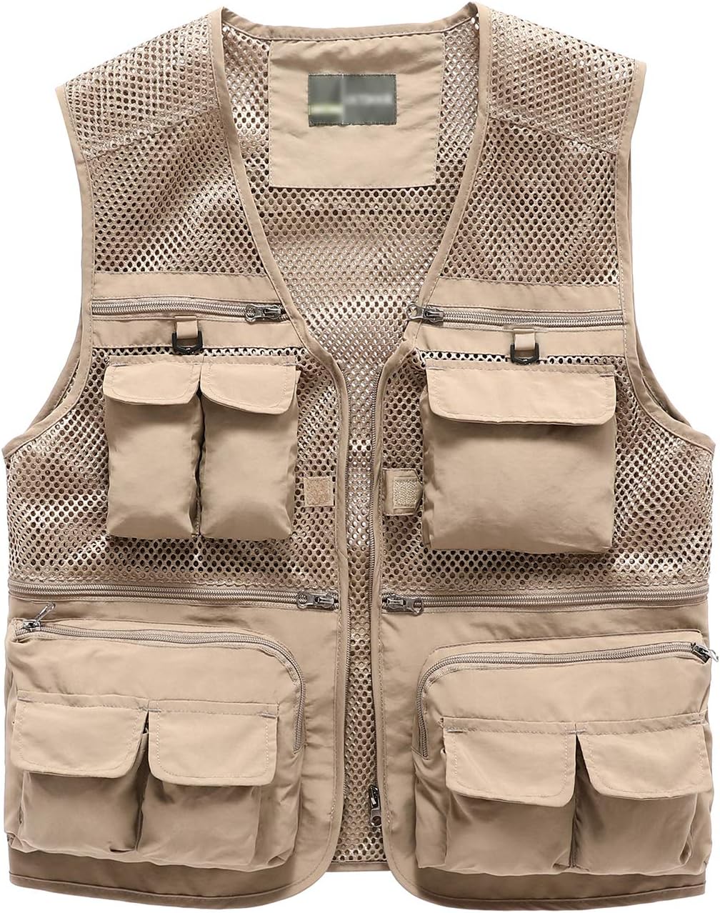 Hbufnha Outdoor Fishing Hunting Vest Multi Pockets Work Cargo Jacket