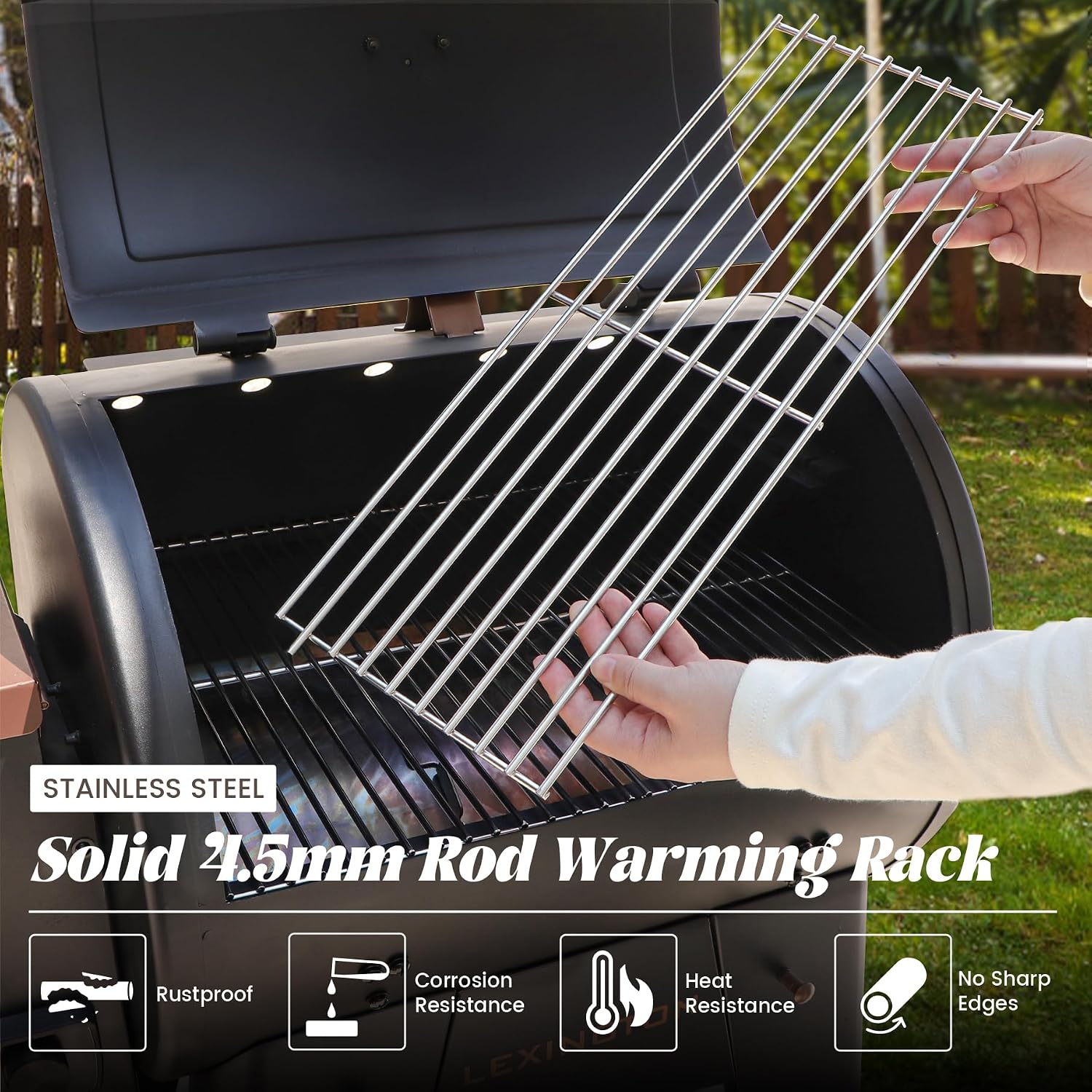 Warming Rack for Pit Boss Lexington Grill Cooking Grates Upper Grid Pitboss 500 540 Series Wood Pellet Smoker Replacement Parts Stainless Steel Grilling BBQ Accessory