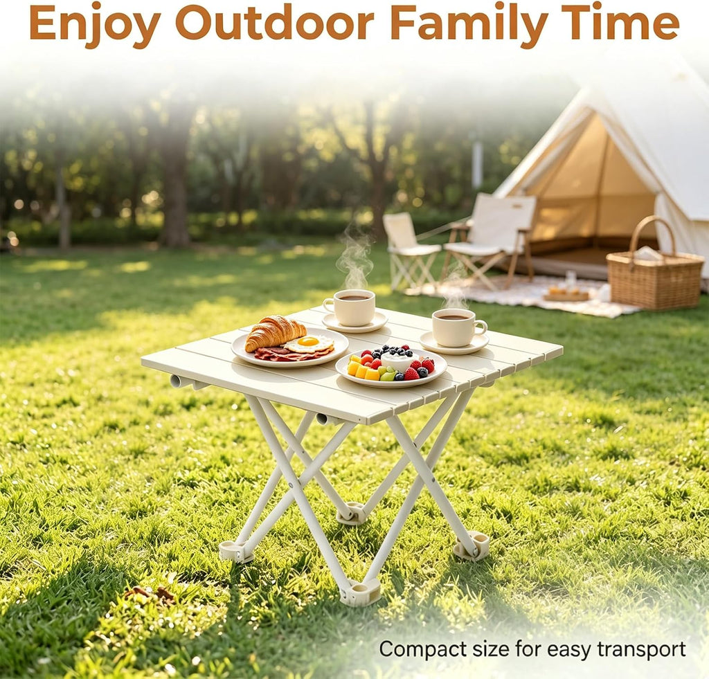 Folding Camping Table, Small Camping Table, Portable Aluminum Camp Table
