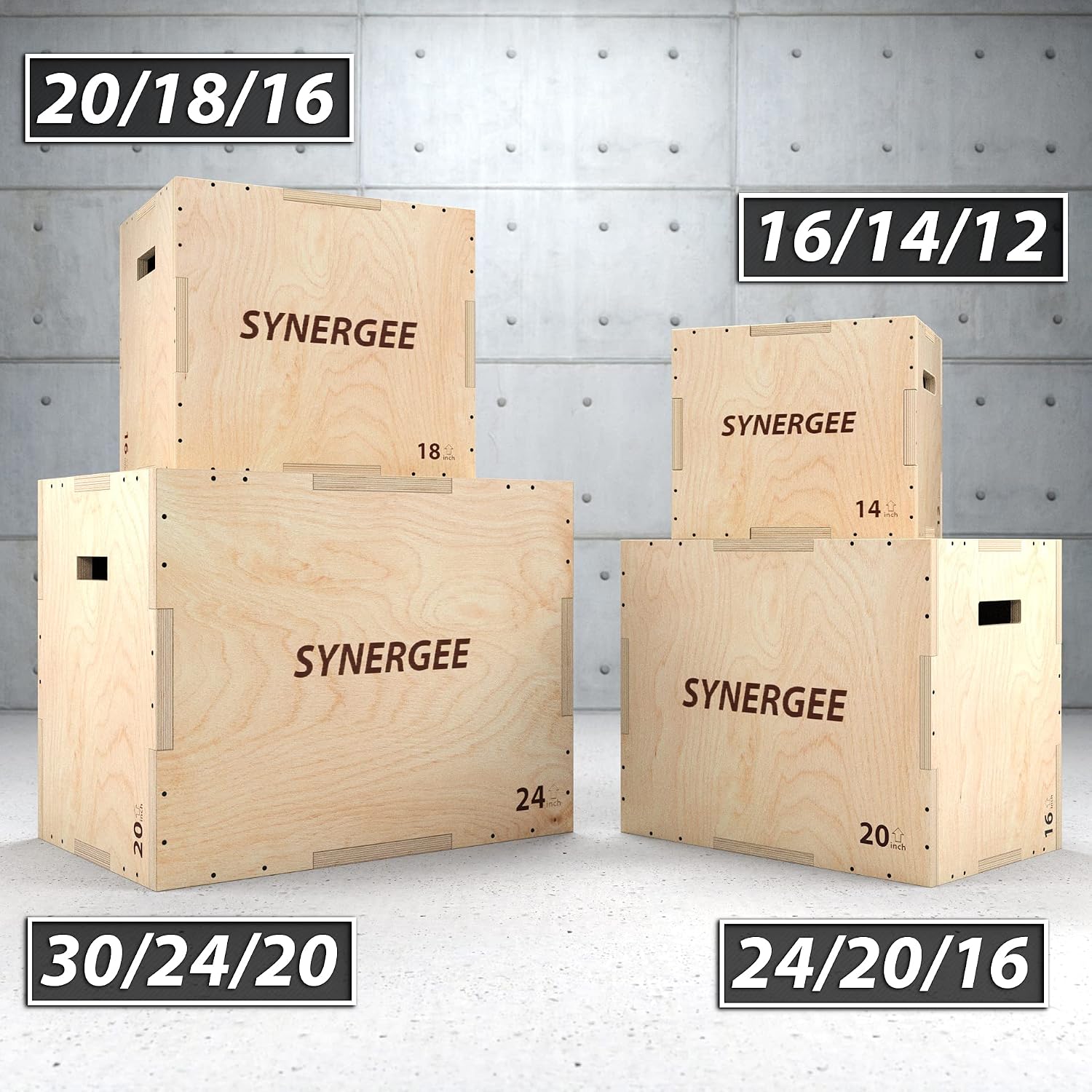 Synergee 3 in 1 Wood Plyo Box – Multiple Sizes