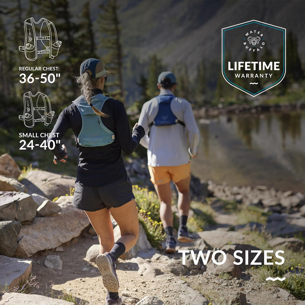 Water Buffalo Hydration Running Vest - Quiver Hydration Vest - Running Hydration Vest with Dual Water Bottles - Lightweight Water Backpack for Running,