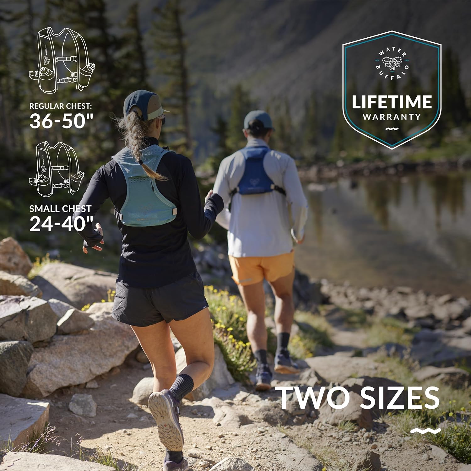 Water Buffalo Hydration Running Vest - Quiver Hydration Vest - Running Hydration Vest with Dual Water Bottles - Lightweight Water Backpack for Running,