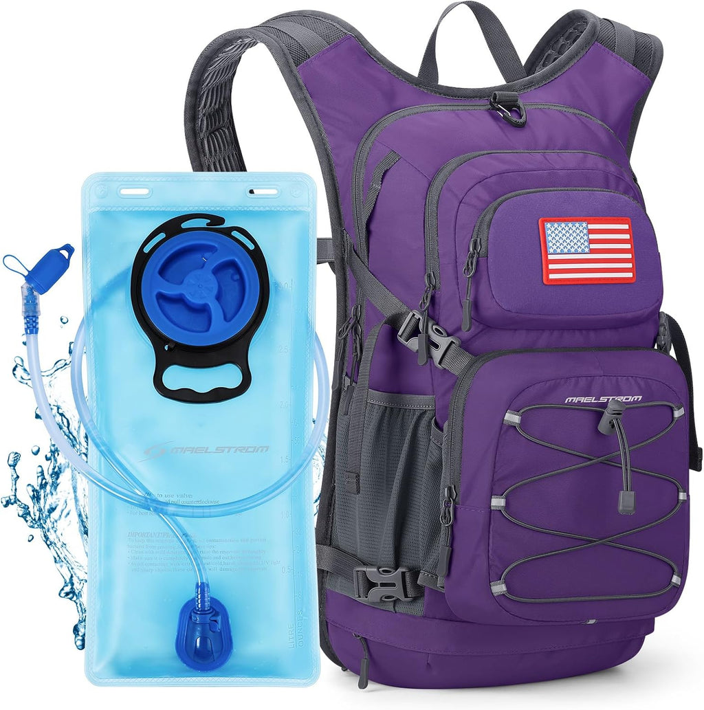 Maelstrom Lightweight Hydration Hiking Backpack with 2L/3L Water Bladder