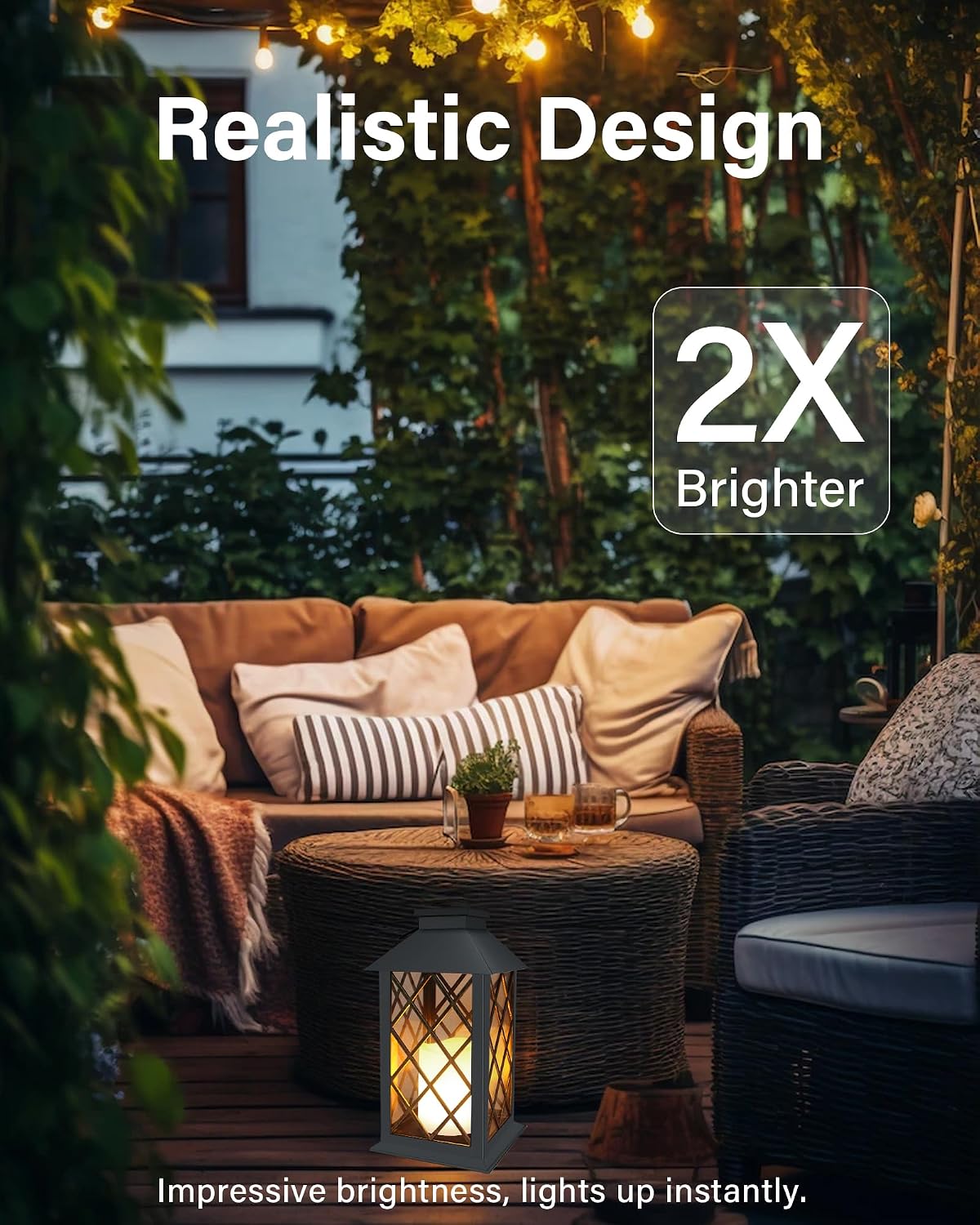 SHYMERY Solar Lanterns Outdoor Waterproof, 14 Inch Outdoor Lanterns with LED Flickering Flameless Candles,2 Pack Hanging Black Lantern Decorative for Patio,Front Porch,Balcony,Outside,Table Decor
