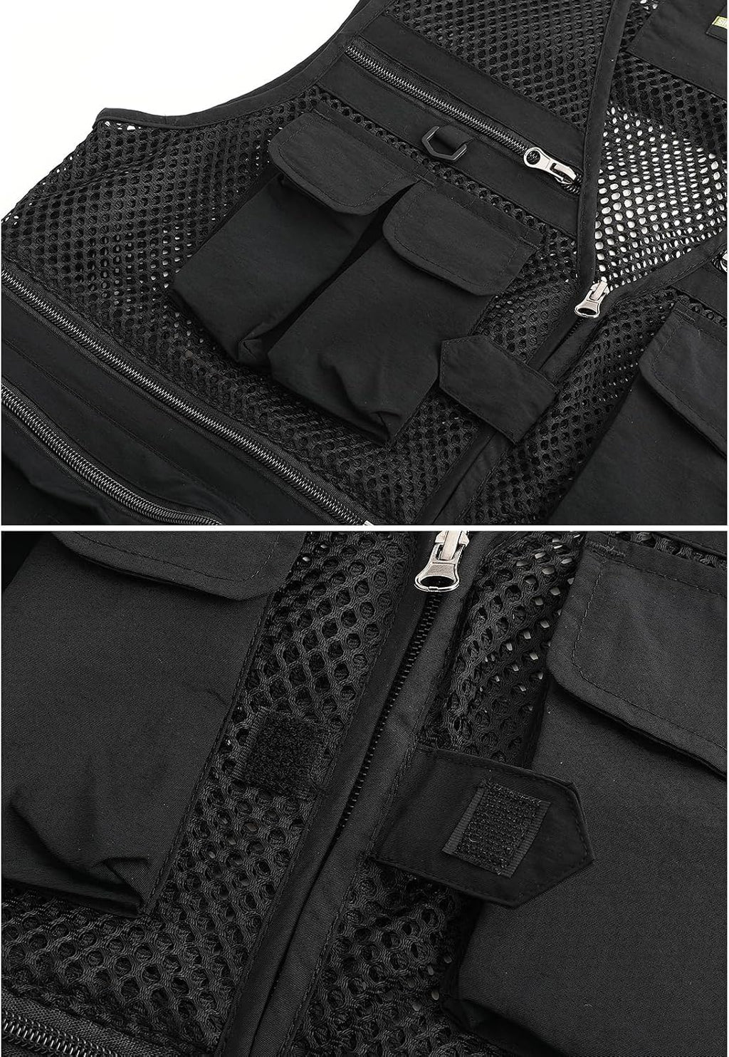 Hbufnha Outdoor Fishing Hunting Vest Multi Pockets Work Cargo Jacket