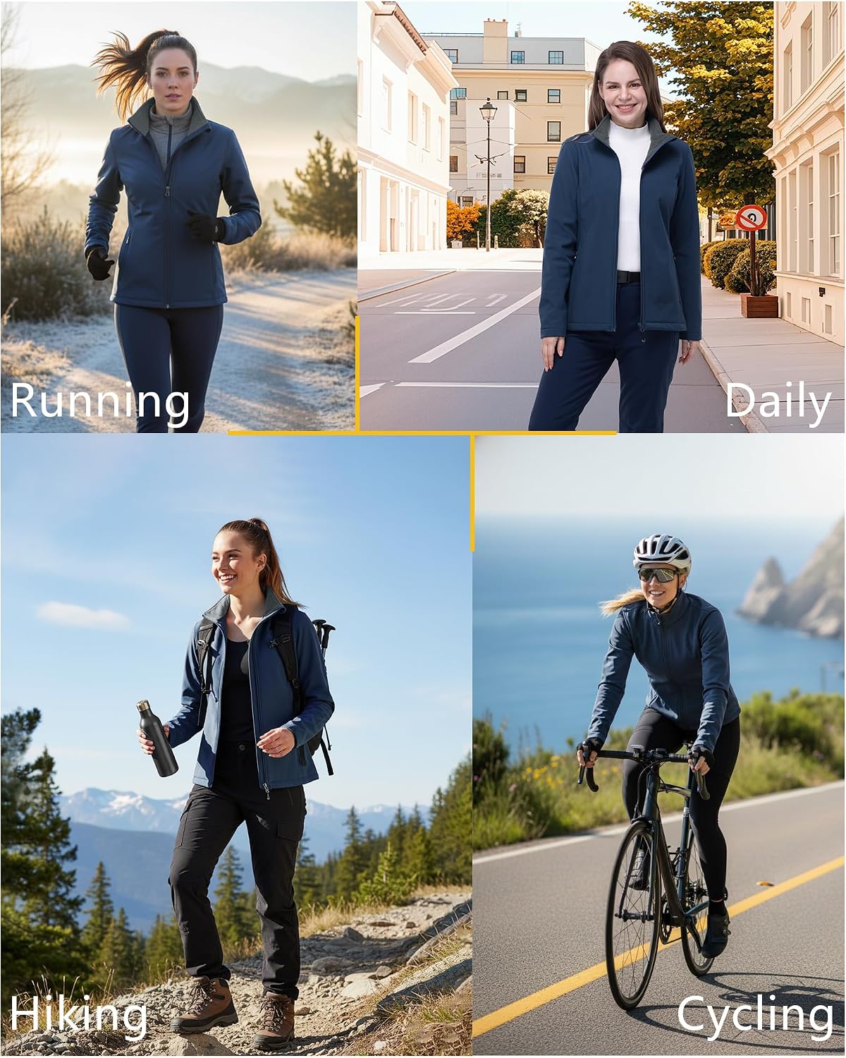33,000ft Women's Waterproof Softshell Jacket Lightweight Fleece Lined Coat