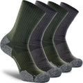 CWVLC Crew Hiking Socks, Cushion, Moisture Wicking, Arch Compression Boot Socks