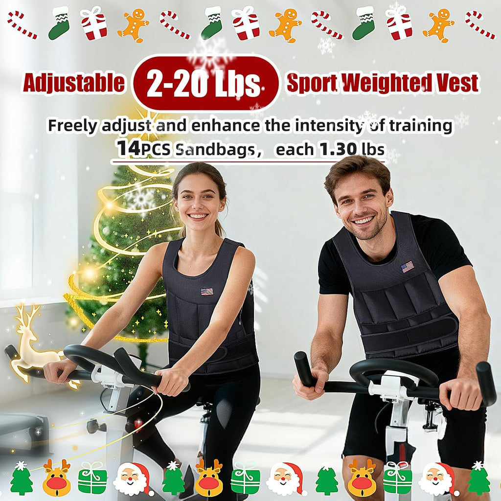 Wolliwa Adjustable Weighted Vest for Men Women,2-30 Lbs Adjustable Weighted Vest with Straps Womens Running Weight Vest for Walking Strength Training Fitness