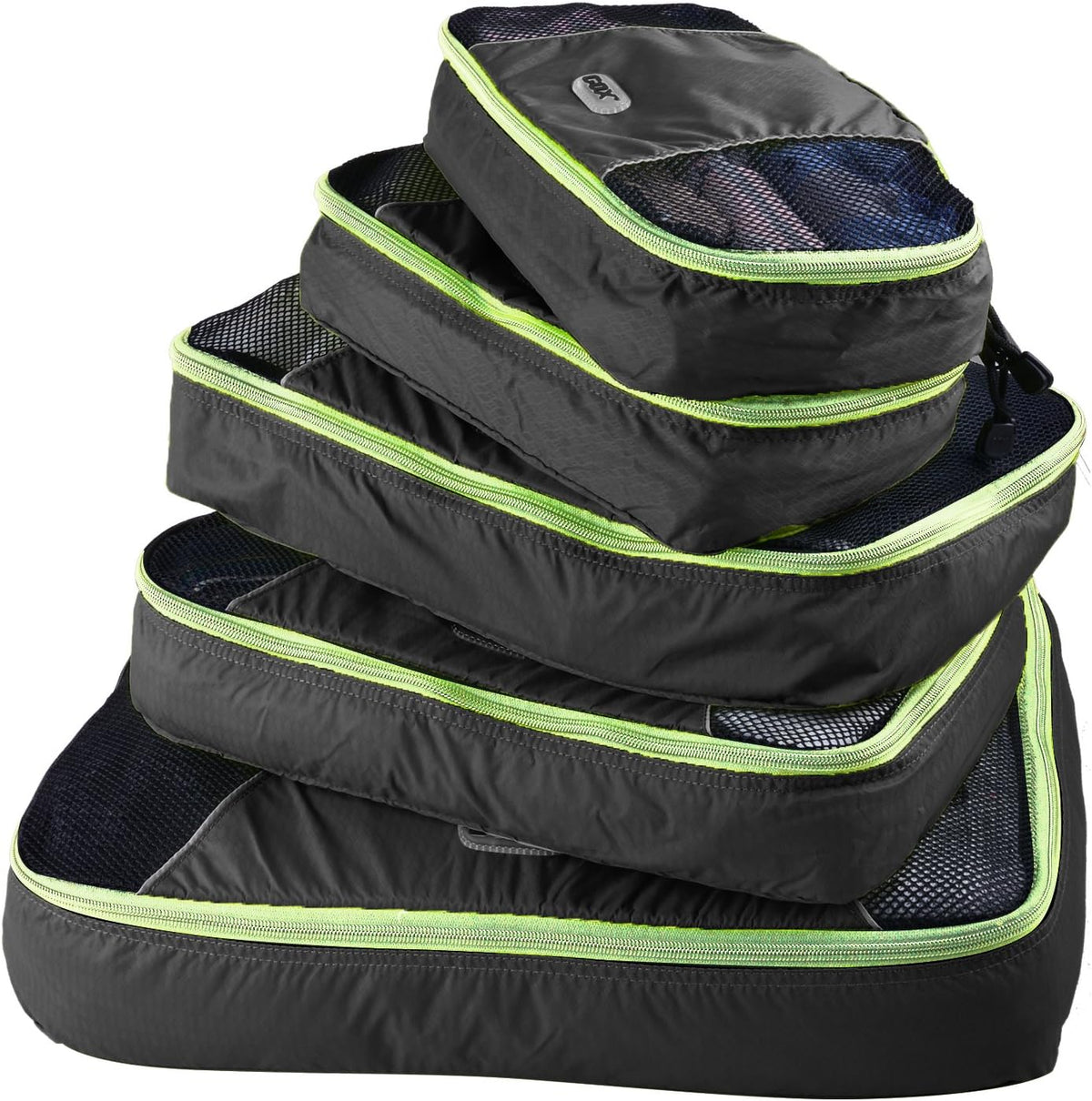 GOX Ultra Light 5 piece Packing Cubes Travel Luggage Organizer 1 Large 2 Medium 2 Small