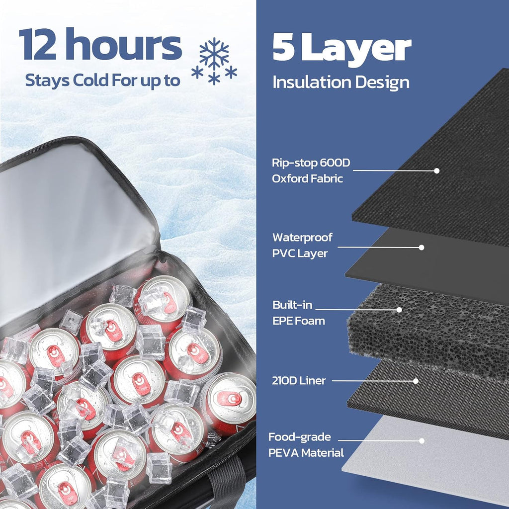 Maelstrom 24/30/60 Can Soft Cooler Bag, Double Deck Portable Ice Chest
