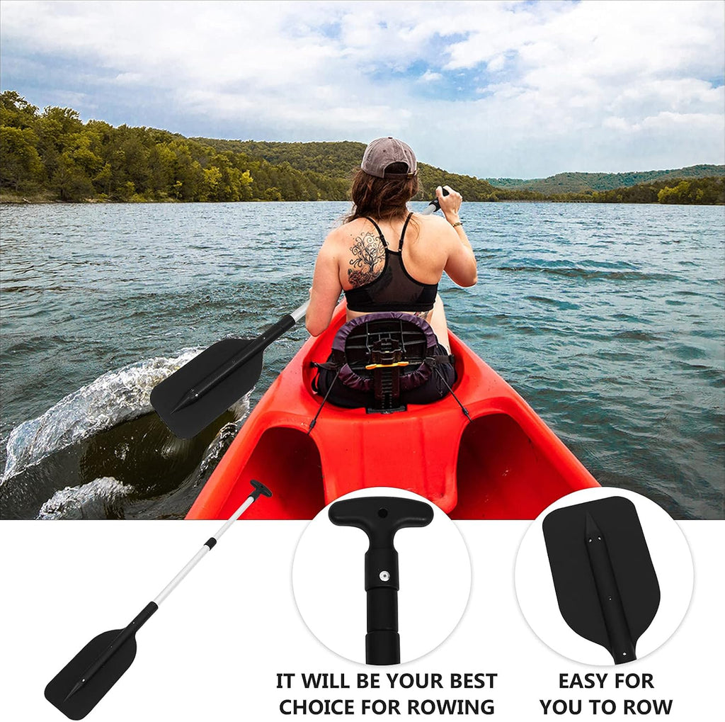LIOOBO Telescopic Kayak Paddle - 2Pcs Plastic Aluminum Canoe Oar, Boating Accessories River Tubing Paddles