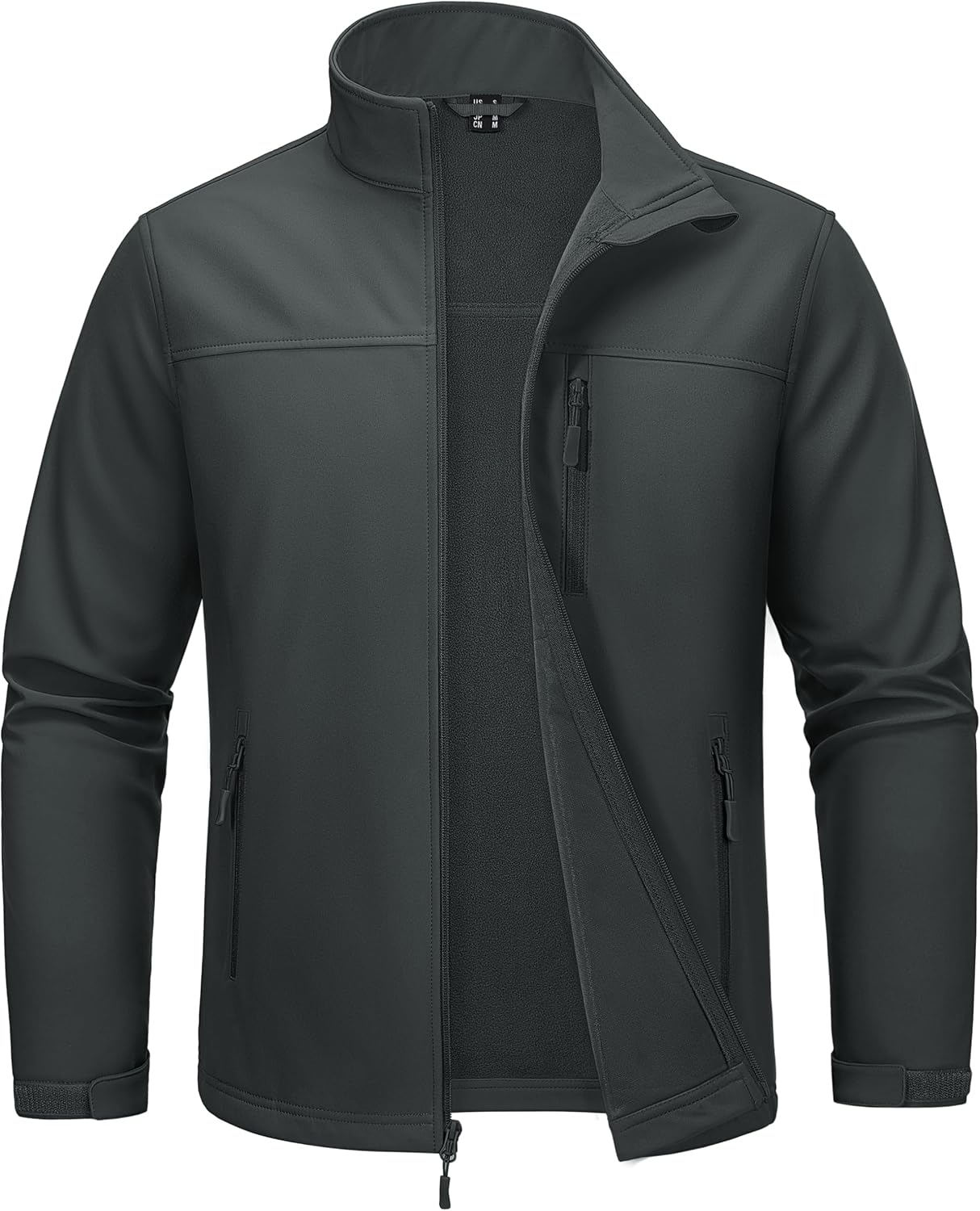 MAGCOMSEN Mens Lightweight Softshell Jacket Fleece Tactical Waterproof Coat
