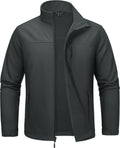 MAGCOMSEN Mens Lightweight Softshell Jacket Fleece Tactical Waterproof Coat