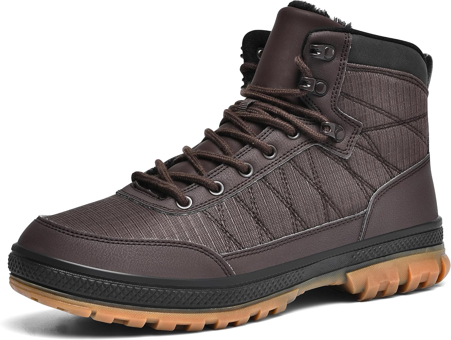 Wondamo Men's Winter Hiking Snow Boots