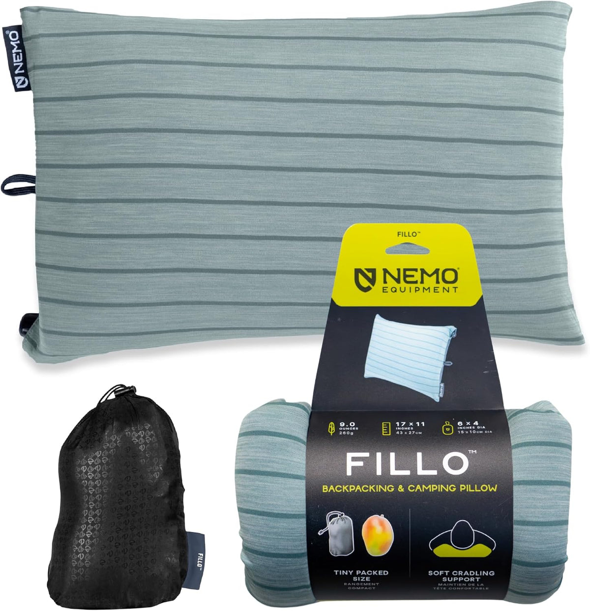 NEMO Equipment Fillo Camping Pillow - Mango/Golden Oak