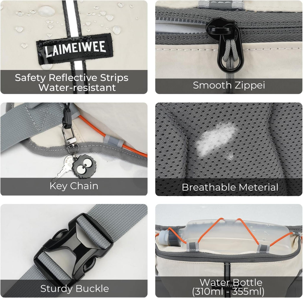 2L Fanny Pack for Women Men, Anti‑theft Waist Bag with RFID Blocking